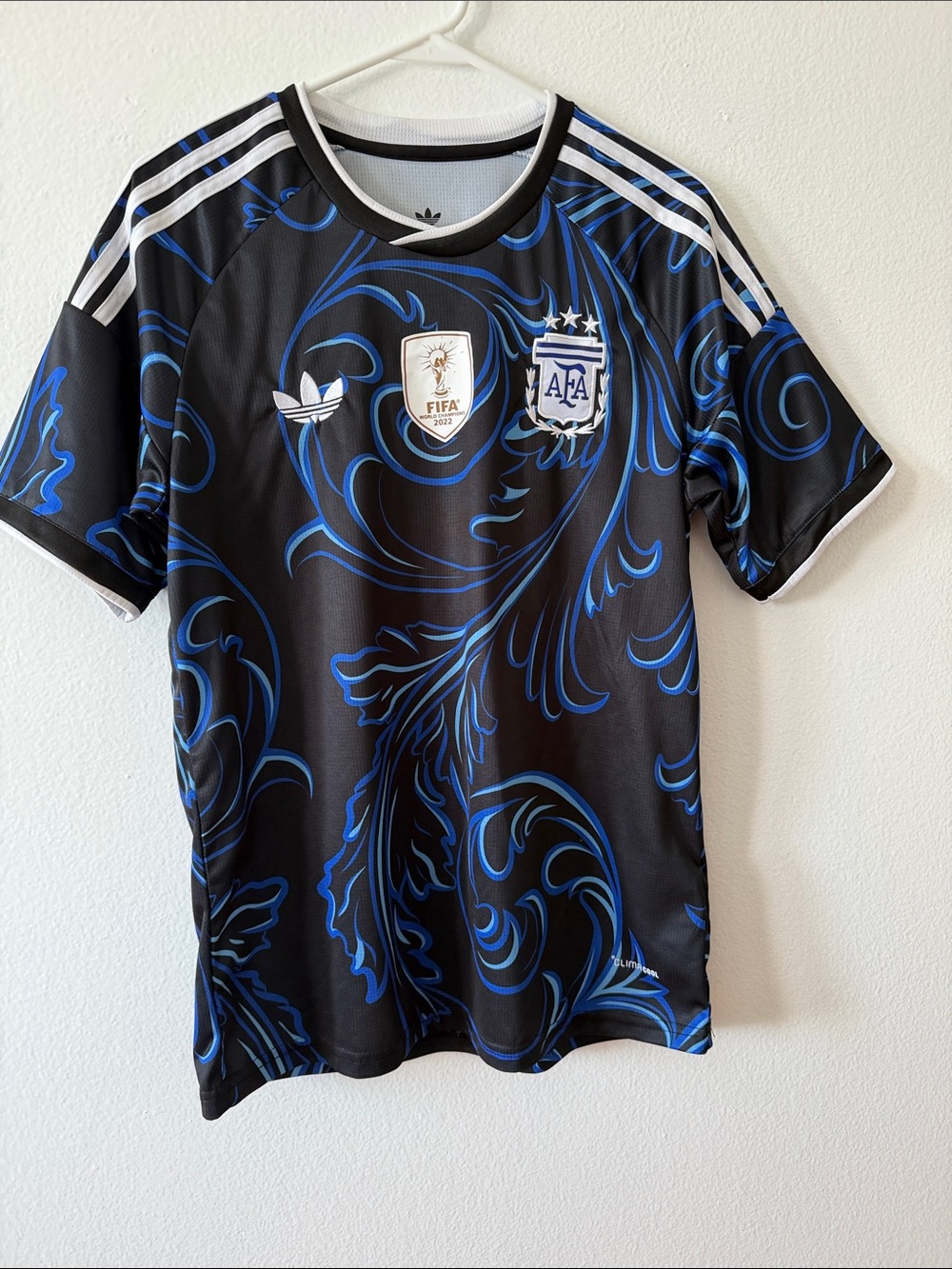 adidas Black & Blue Argentina AFA Graphic Men's Soccer Jersey
